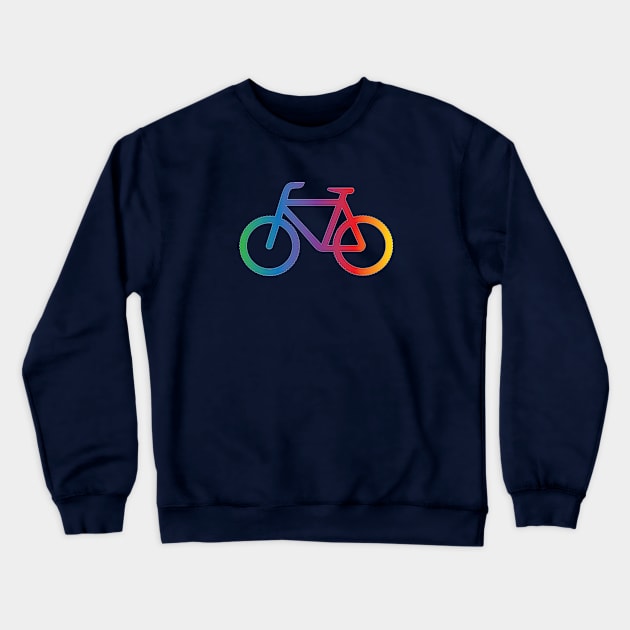 Rainbow Bike Crewneck Sweatshirt by hilariouslyserious